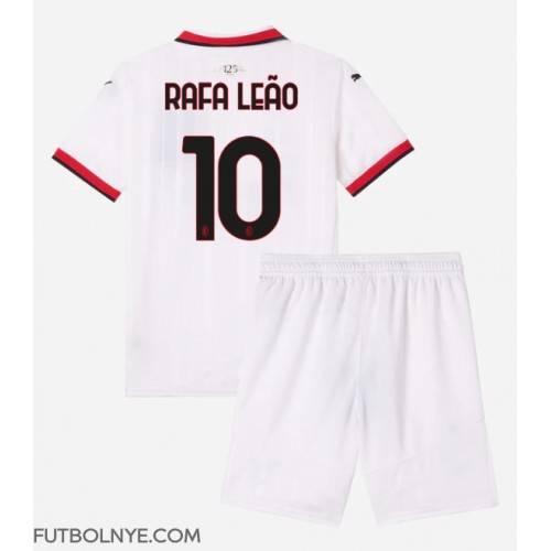 Camiseta AC Milan Rafael Leao #10 Visitante Equipación para niños 2024-25 manga corta (+ pantalones cortos)